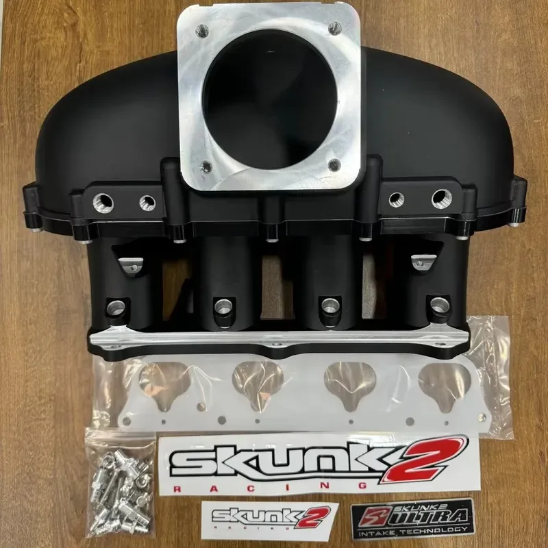 Hot Sale 1unit CenterFeed SKunk 2 Black Ultra Race Aluminum K20/K24 Intake Manifold for K20A/ K20A2/ K20Z1/ K24A1