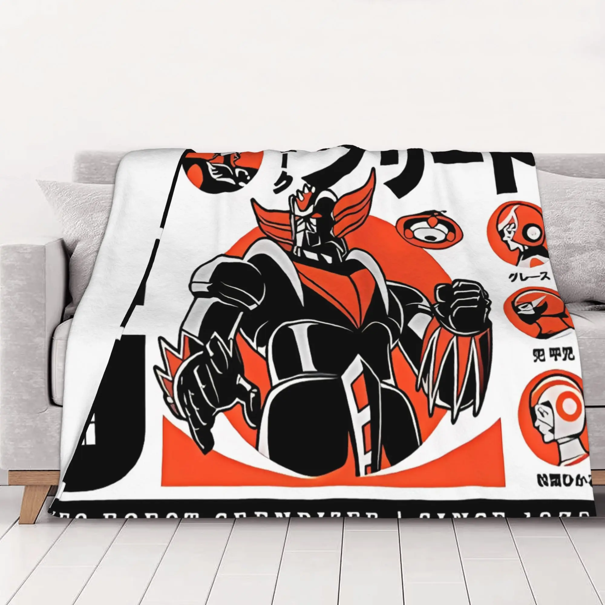 1PC Grendizer V2 Goldorak home room decorations Winter Blankets for Adults Bedding Home Interior Sofa Knee