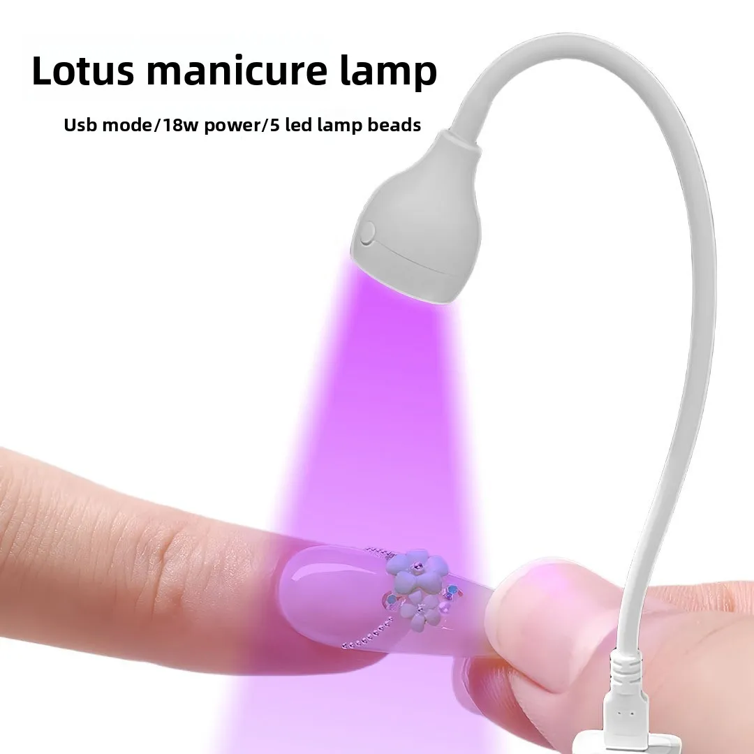 Mini Nageldroger UV LED Nagellamp Opvouwbare USB-uithardingslichten Bureaulamp voor gellak Sneldrogende Nail Art Droger Manicure Tool