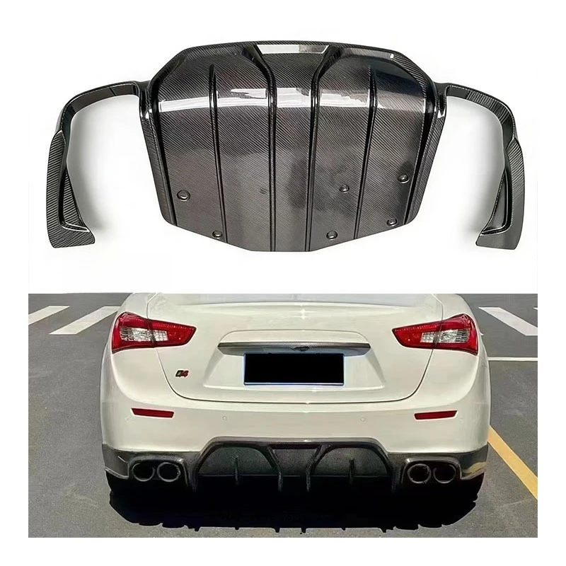 

For 2014 -2016 forMaserati Ghibli PPM 500 ASPEC Style Dry Carbon Fiber Rear Lip Diffuser