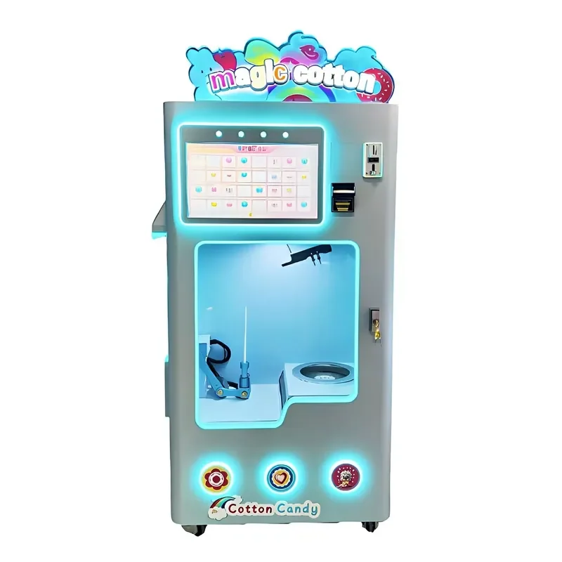 Source Factory Direct High Quality Coin Operated Cotton Candy Vending Machine for Commercial Centers Shopping Mall