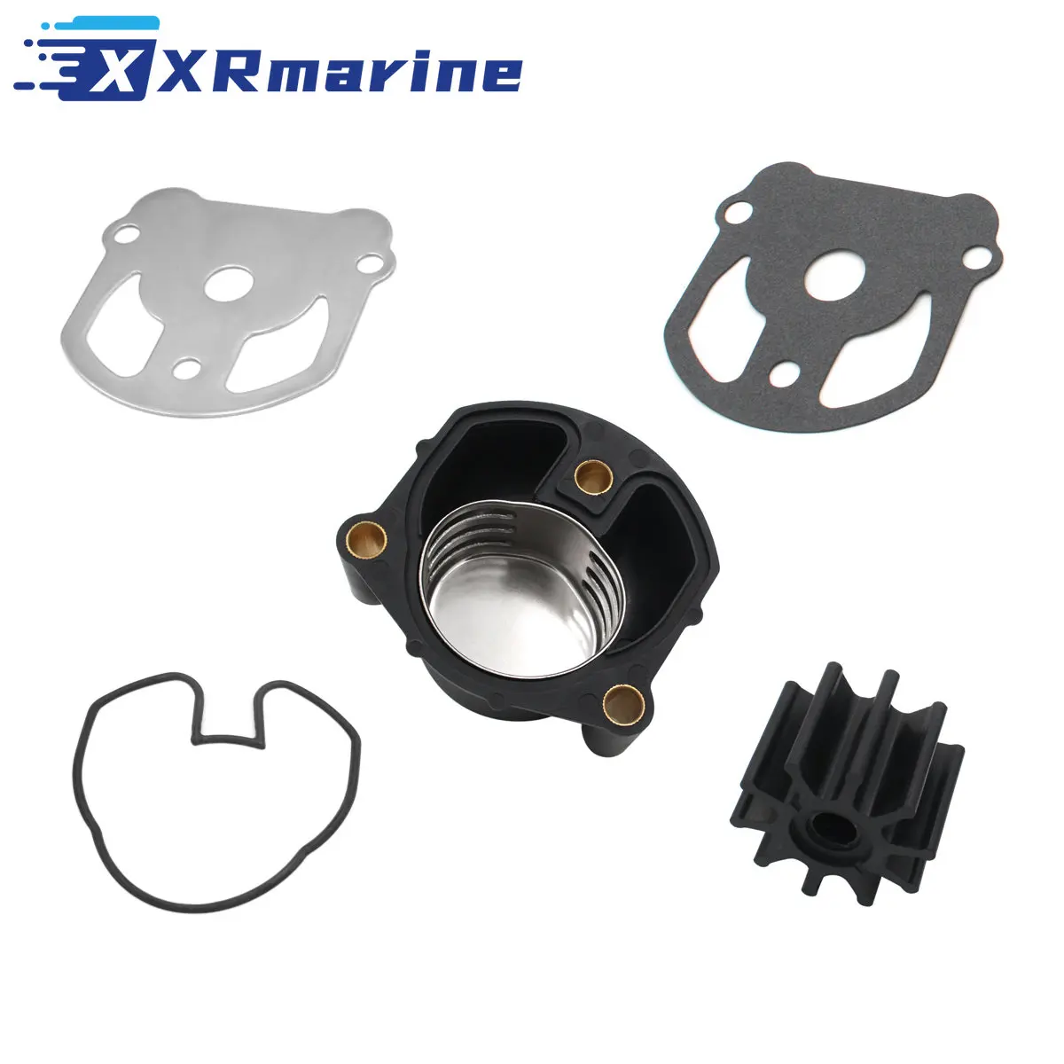 Water Pump Impeller Repair Service Kit with Housing for OMC 2.3 - 7.5 L Sterndrive V6 V8 0984461 765582