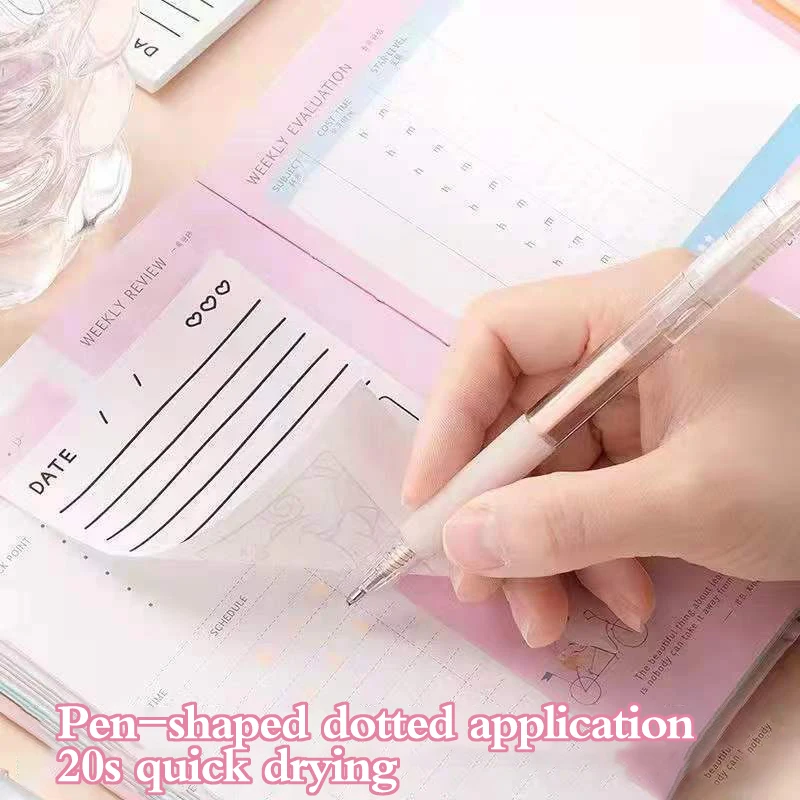 Solid Glue Stick Pen Press Pen Scrapbook Quick Dry Glue Pen High Viscosity Solid Glue Sticks Handmade Stationery Supplies Pens