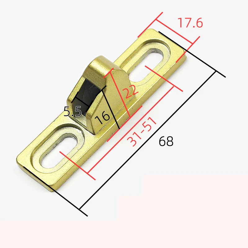

Window Lock Hook Sliding Door Latch Window Bolt Hook Base Hook Seat 90 Type Aluminum Alloy Window Door Lock Accessories