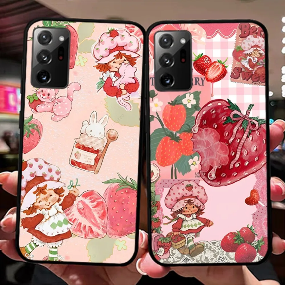 S-Strawberry Pink Shortcake Phone Case For Samsung Note 8 9 10 20 Pro Plus Lite M 10 11 20 30 21 31 51 A 21 22 42 02 03