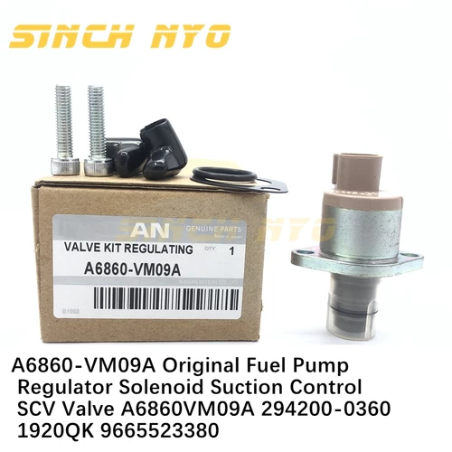 Válvula de Control de succión, regulador de presión de la bomba de combustible, Sensor SCV D40 CRD, A6860-VM09A del motor