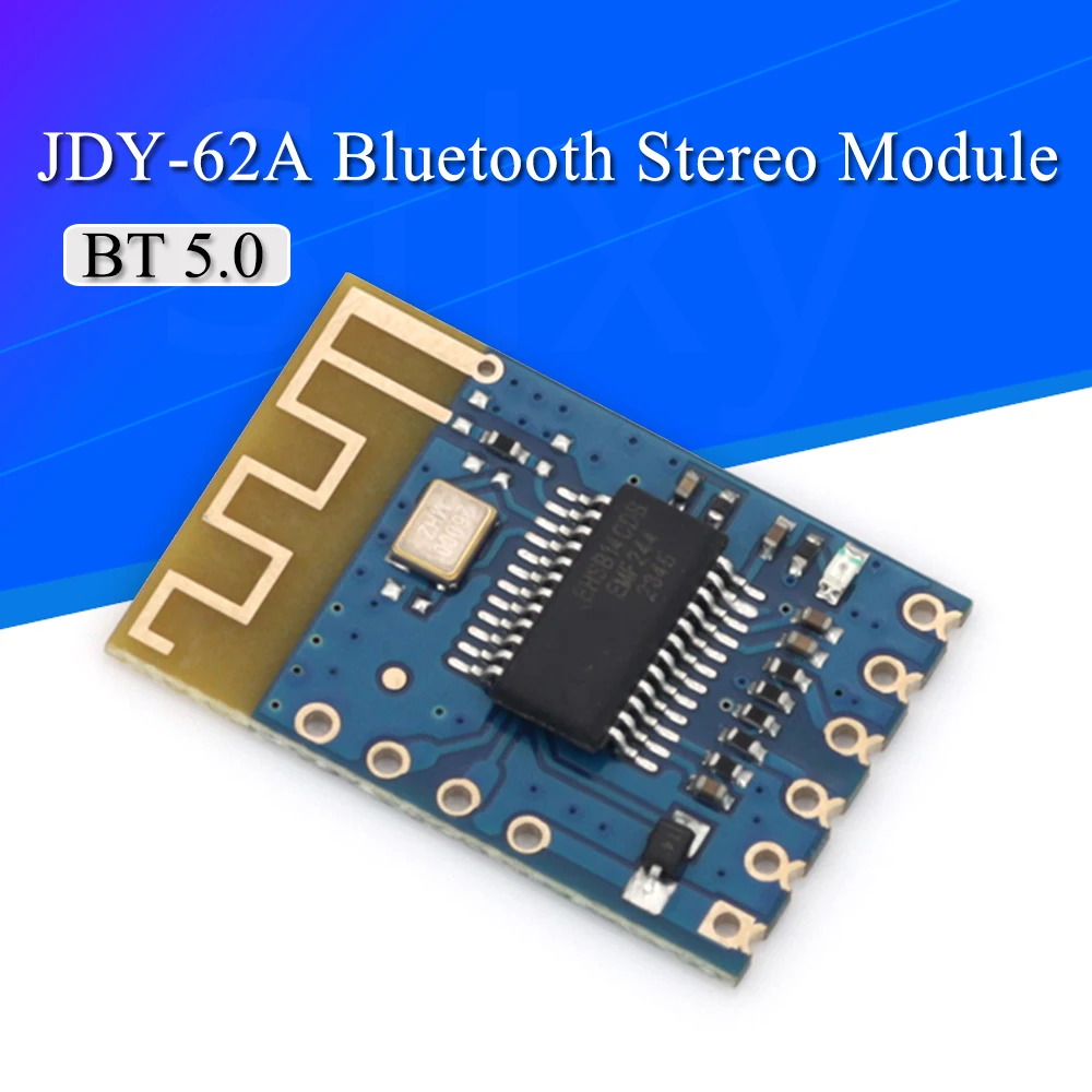 JDY-62A Mini kompatybilny z Bluetooth BLE 5.0 Stereo Audio bezprzewodowa płytka modułu JDY 62 dla Androida IOS automatyczny sen