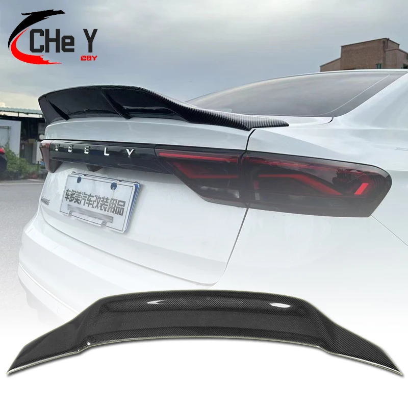 

For Geely Emperor Proton S70 Spoiler 2022 2023 2024 Gloss Black/Forged Real Carbon Fiber Rear Trunk Lip R GT Spoiler Wing Car