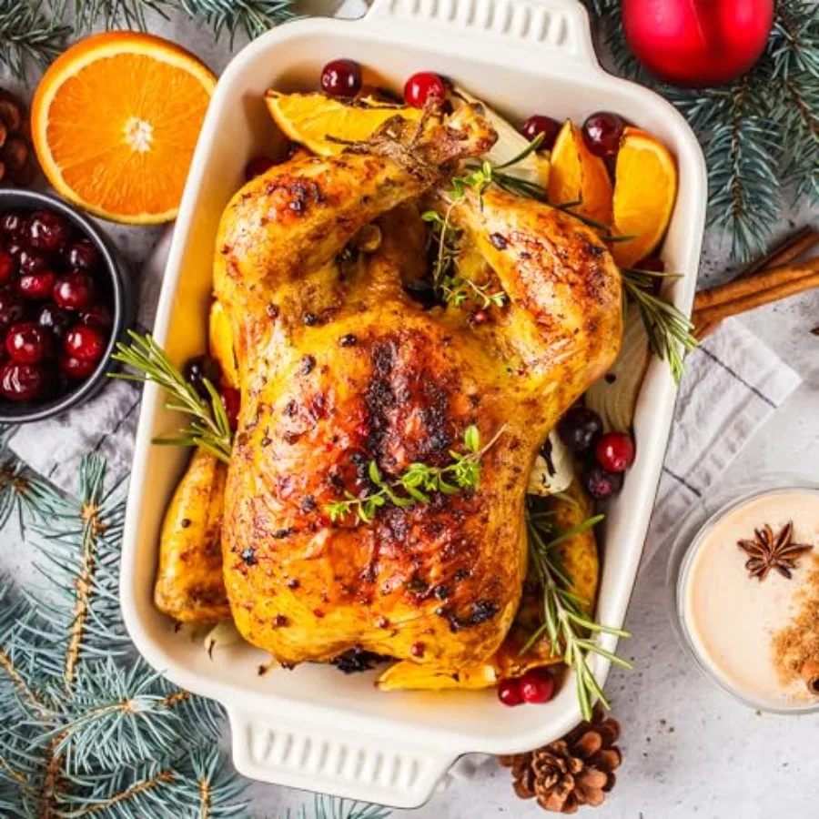 เตาอบไฟฟ้าแบบมีฝาปิดสำหรับการปรุงอาหารขนาดใหญ่ ความจุ 30 ปอนด์ 26 ควอร์ต เหมาะสำหรับการย่างไก่งวงและเนื้อสัตว์ขนาดใหญ่