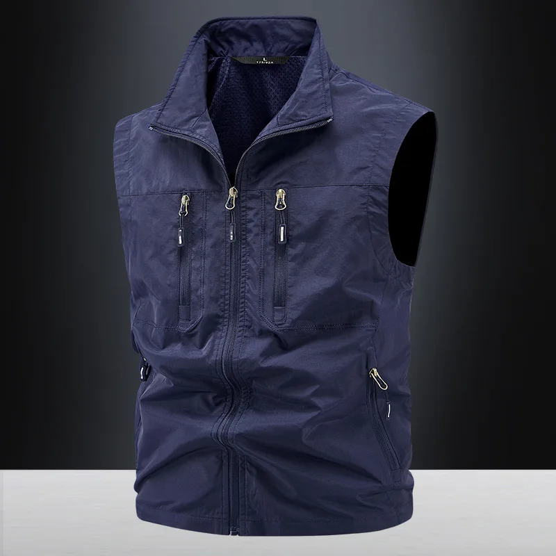 2026 New Waistcoat Men Women Middle-aged Outdoor Fishing Summer Vest Casual Thin Tooling Waistcoat Large size 5XL vest