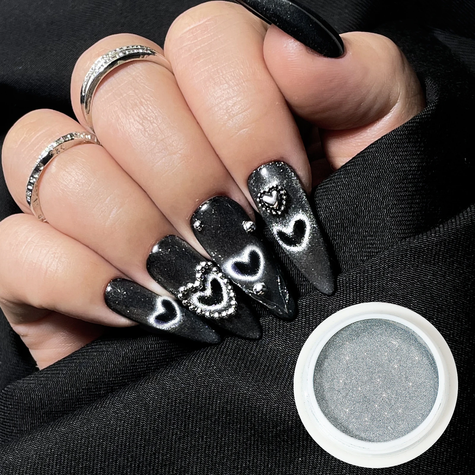 Aurora Cat Magnetyczny Puder do Paznokci Chrom Pigment Metaliczny Efekt Kameleon Brokat do Paznokci Dekoracja Manicure