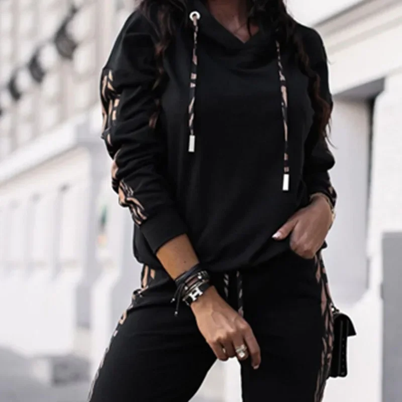 2024 Autumn European and American Women\'s Fashion Casual Two Piece Sportswear