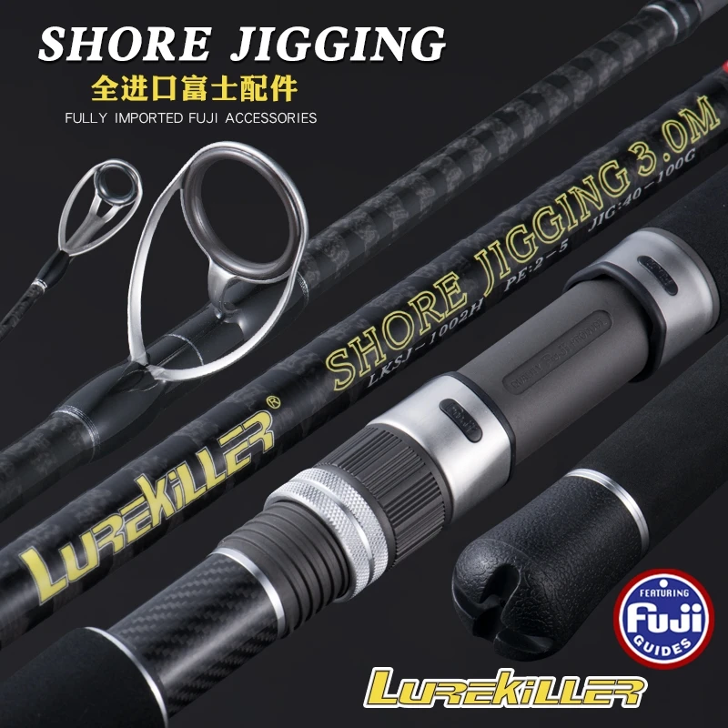 Lurekiller full Fuji parts shore jigging boat rod Ocean popping rod 2.7m/3.0m pe 2-5 Saltwater Spinning Rod