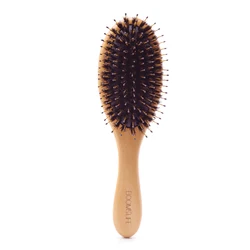 Soft Boar Bristle Hair Brush Women Wood Comb for Hair Head Scalp Massage Detangle Hairbrush for Curly Thick Long Hair Care Tool