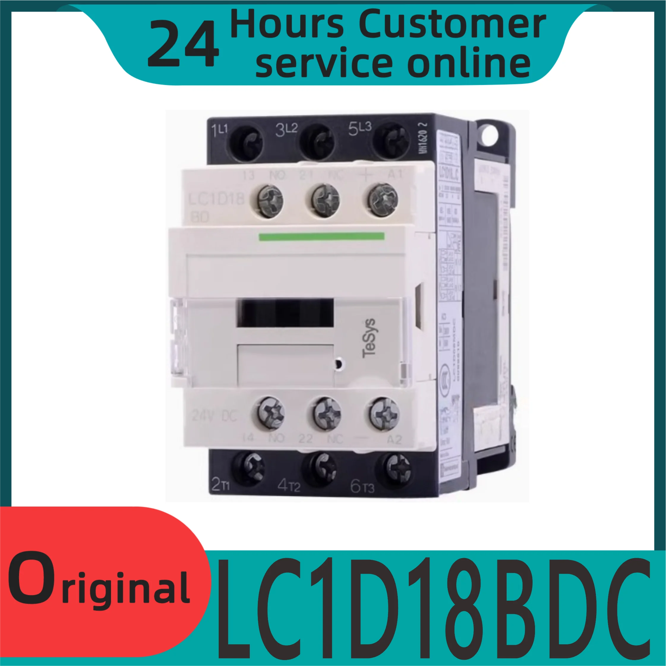 

New original three pole DC contactor LC1D18BDC 18A DC24V