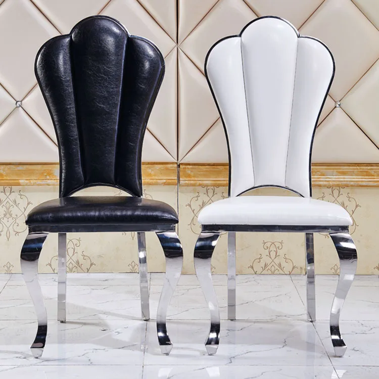 Stainless steel dining chairs, gold stainless steel chairs, hotel wedding chairs, hotel dining