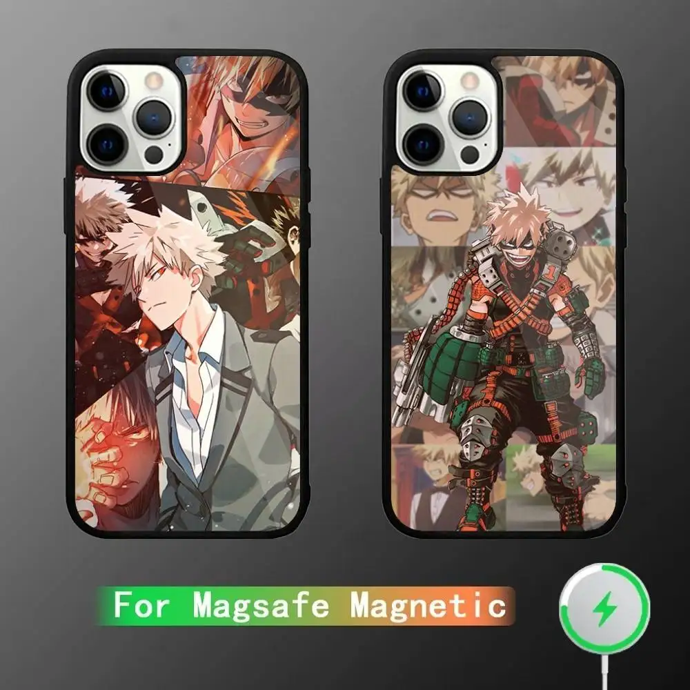 

B-Bakugo My Hero Academia Phone Case For iPhone 16,15,14,13,12,11,Pro,Max,Plus,Mini,SE New Magsafe Magnetic Wireless Charging