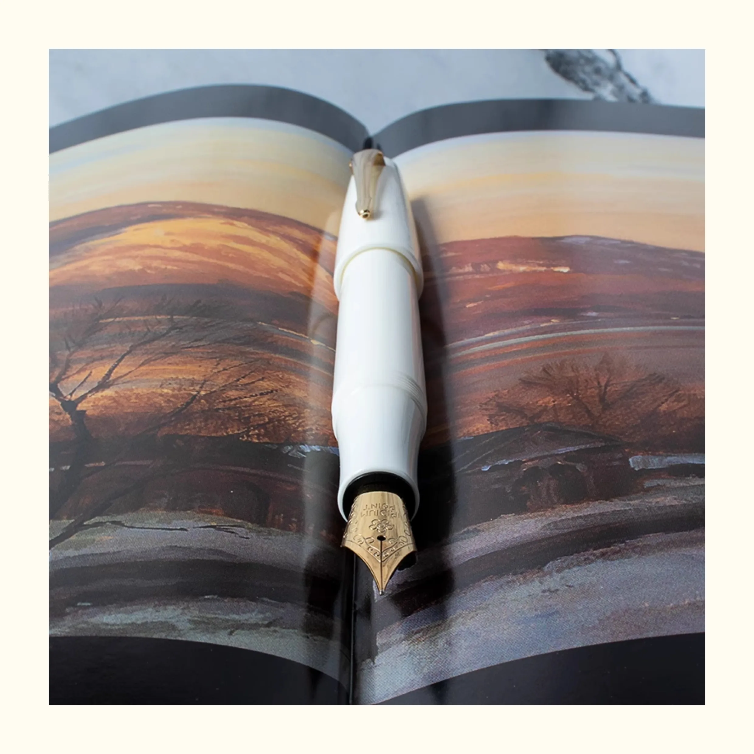 A109 Acrylic Torpedo Fountain Pen Gold Nib Practice Calligraphy Art 35# Nib Acrylic Resin Writing Business Office Supplies  Gift