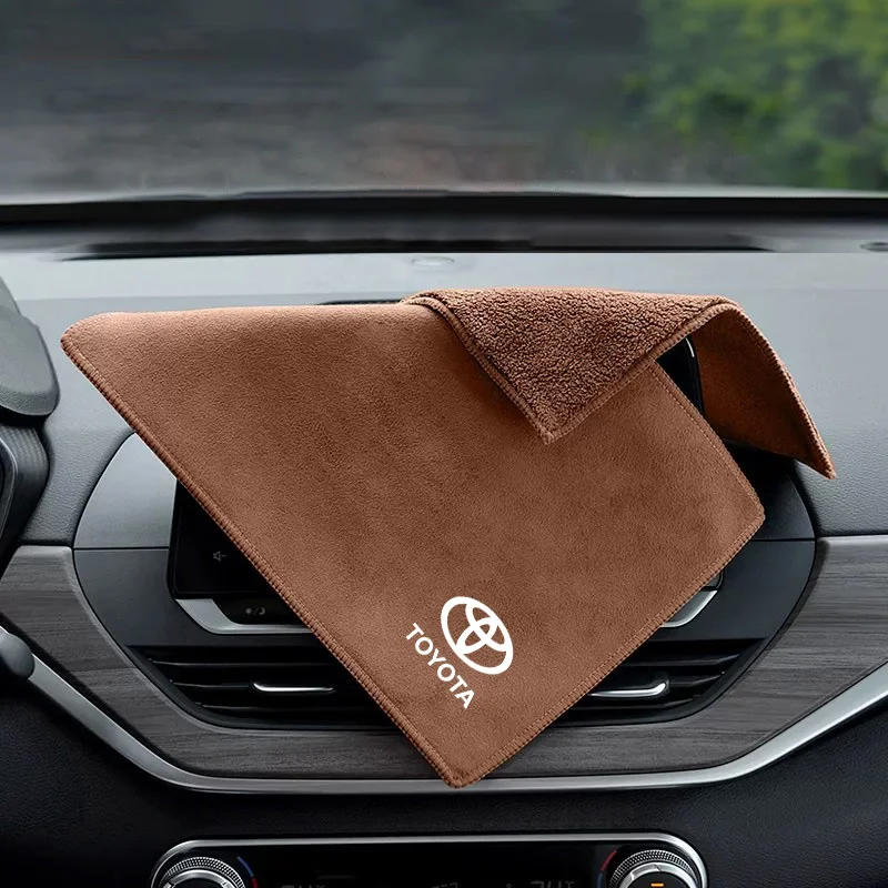 Car Cleaning Microfiber Towel Car Drying Towel Auto Plush Wash Towel For Toyota Trd Hv Rz Rc C-Hr Yaris Camry Corolla Prius Rav4