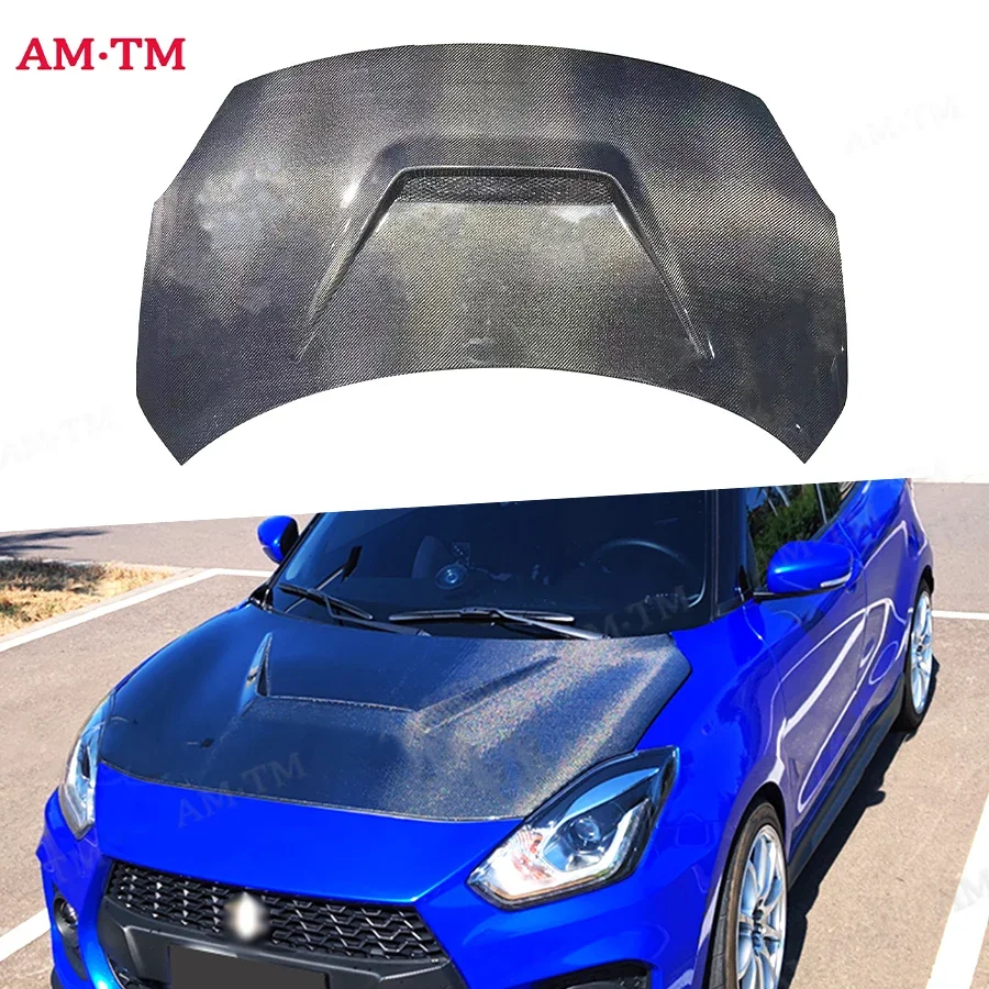 Für Suzuki Swift Sport ZC33S Carbonfaser Auto Frontstoßstange Motorhaube Lüftungsteile Upgrade Autozubehör