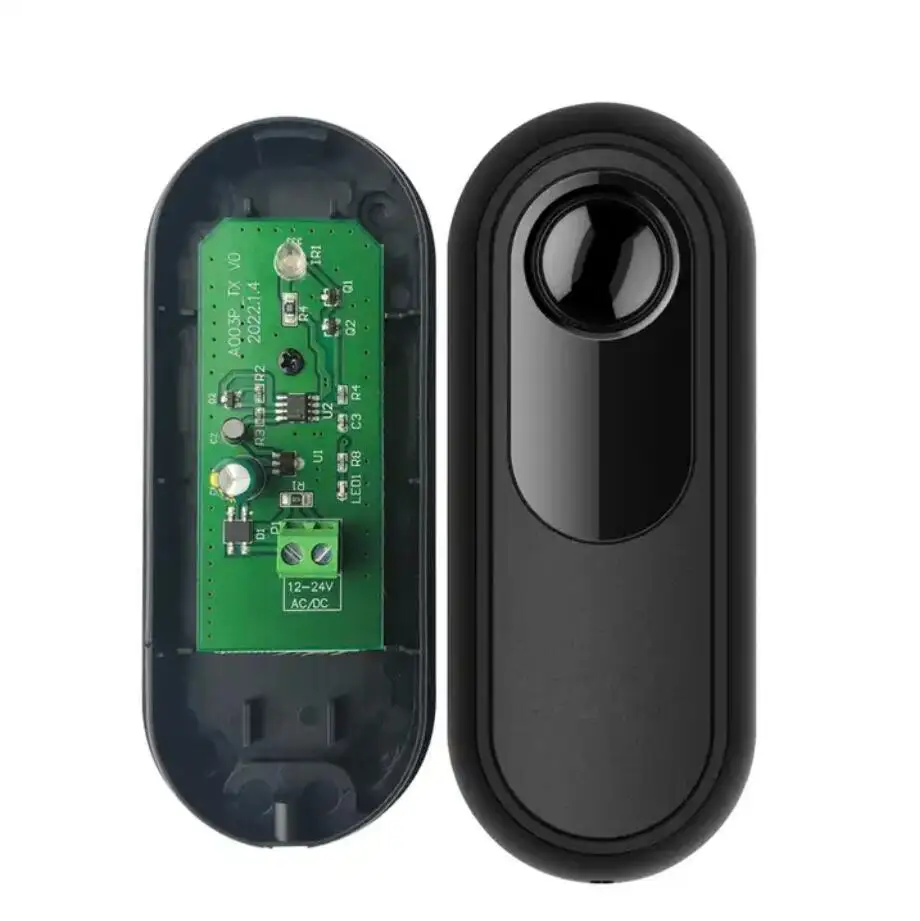 Sensor de haz de fotocélula IR para puerta automática, impermeable, con cable, 30m