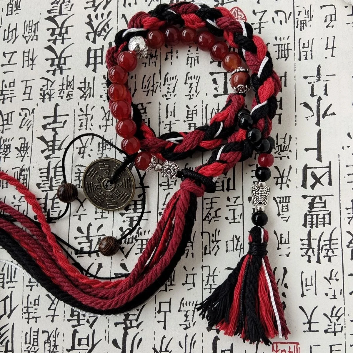 Mo Dao Zu Shi Wei Wuxian Bracelet Yilin Laozu Tibetan Wind Double Loop Handrope Wei Wuxian Handwear Finished Product