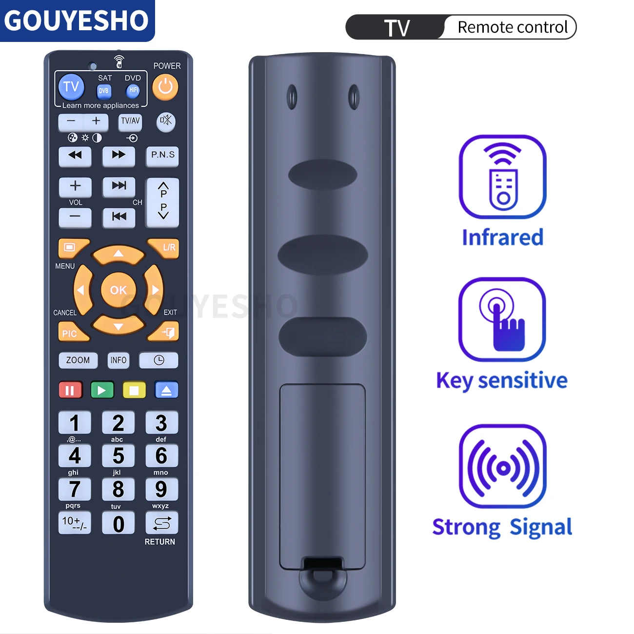 Universal Smart L336 Remote Controler IR Learning Controller With Learn Function For TV/VCR/SAT/CBL/STR-T/DVD/VCD/CD/HI-FI