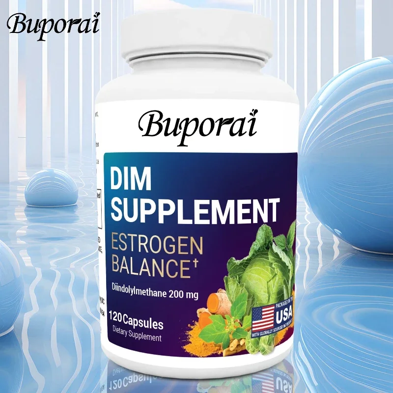 

DIM Supplement 200mg Diindolylmethane - Relieves Stress, and Regulates Menstrual Cycles, Supports Female Hormone Balance