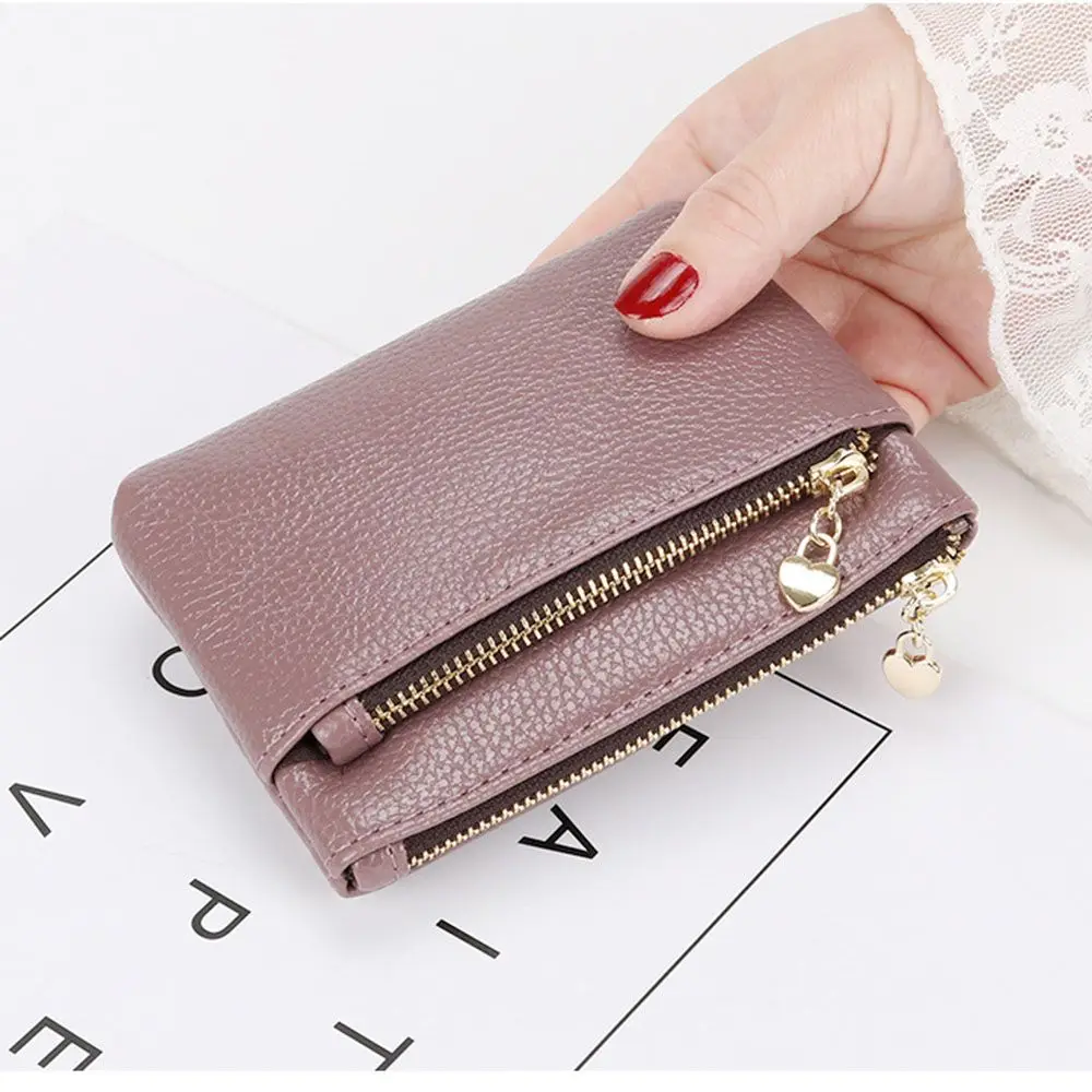 New Leather Coin Purse Women Mini Change Purses Kids Coin Pocket Wallets Key Chain Holder Zipper Pouch Card Holder Wallet bag