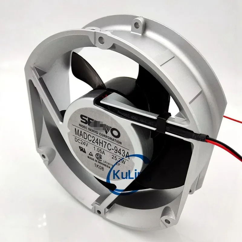 New MADC24H7C-943A Inverter Fan for 24V DC Input 1.05A 25.2W 17cm Diameter 1725RPM