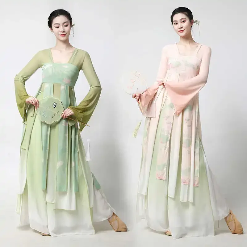 

Classical Dancing Dress Women's Chinese Style Ethnic Stage Performance Wear