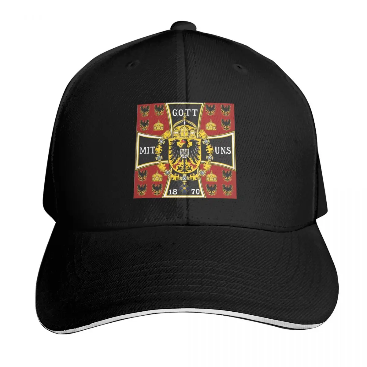 

Prussian Battle Flag of 1870 on red Baseball Cap fishing hat hard hat fishing caps man fashionable Girl Men's