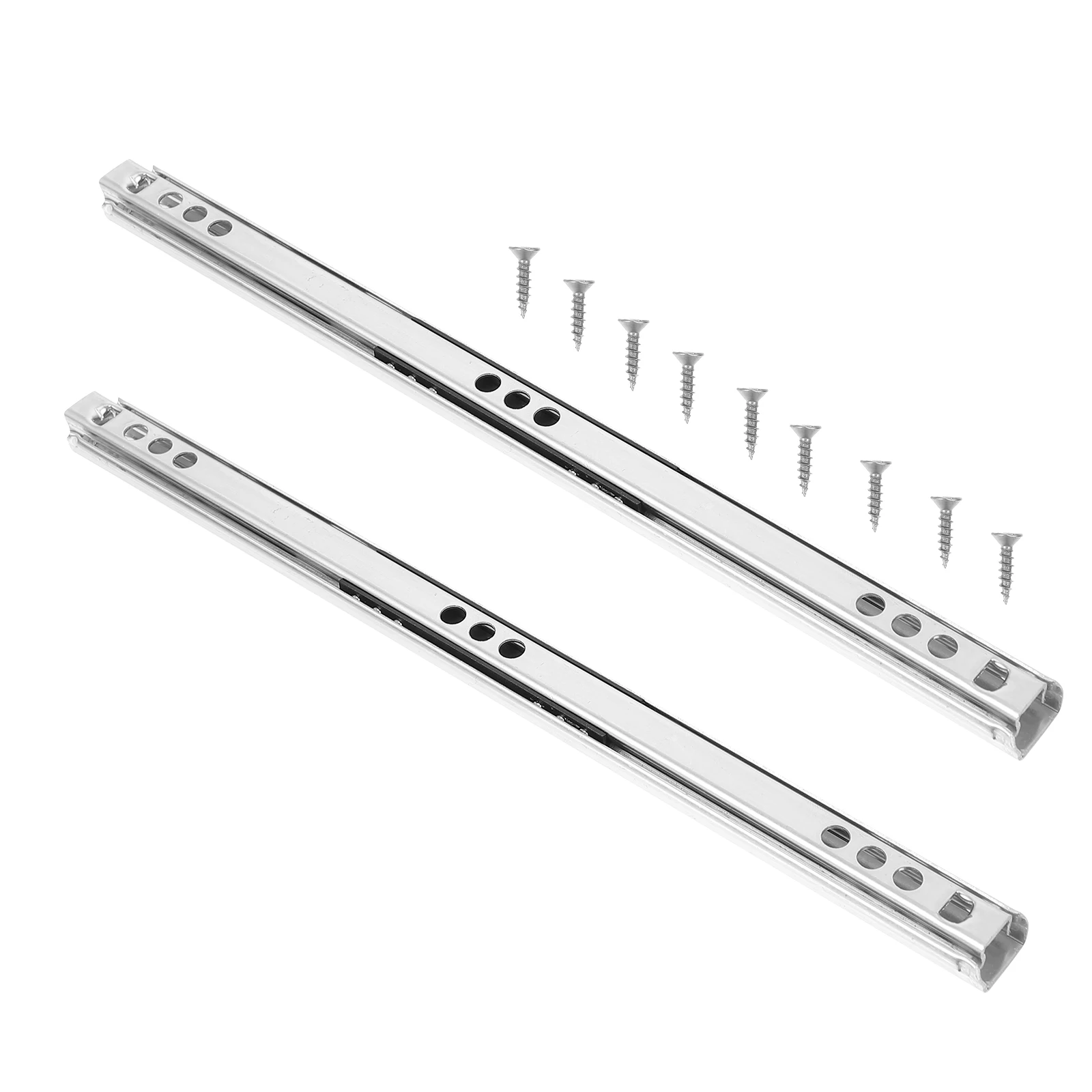 

2 Pcs Slide Rail Cabinet Side Hidden Drawer Slides Folding Door Cold Rolled Steel Heavy Duty Metal Heavyduty