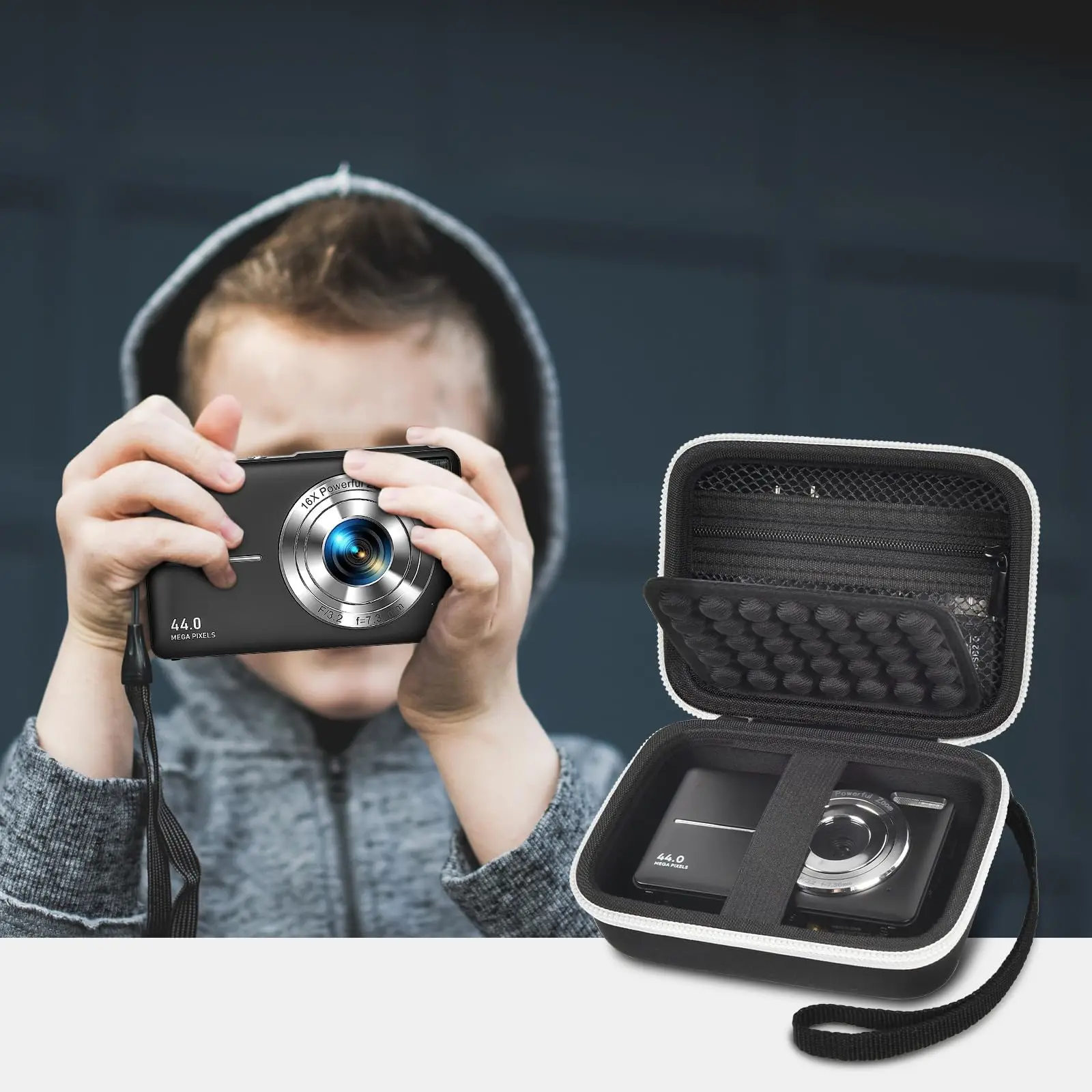 حافظة كاميرا رقمية لـ CAMKORY/for Kodak Pixpro/for VAHOIALD/for Sony DSCW800 830/ لكانون PowerShot 180 190. تخزين الكاميرات #6