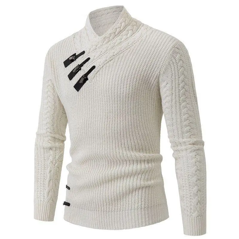 

Men's f High Ne Sweater Autumn Long Knitted Polyester Fiber Breathable Casual Sle Long Sve Faionable Knitwear