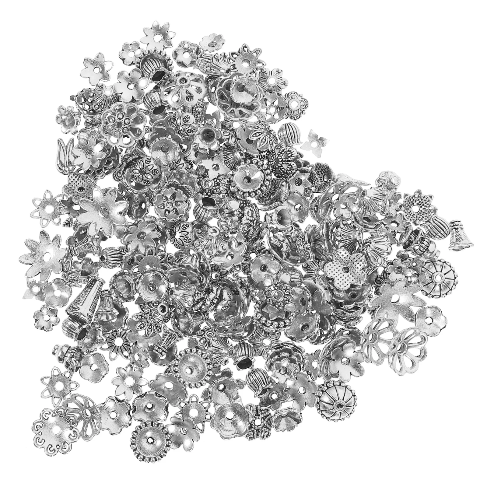 Flower Hat Ornament Torus Spacer Beads Bracelets Making Kit Alloy Beaded Necklace