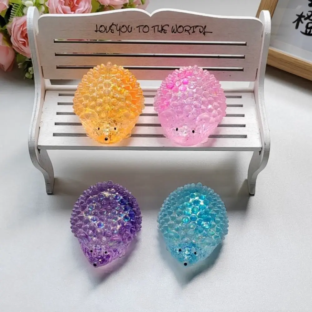 Novelty Soft TPR Maltose Pinch Sequins Elastic Squeezing Colored Rabbit Super Soft Hedgehog Slow Rebound Children Gifts