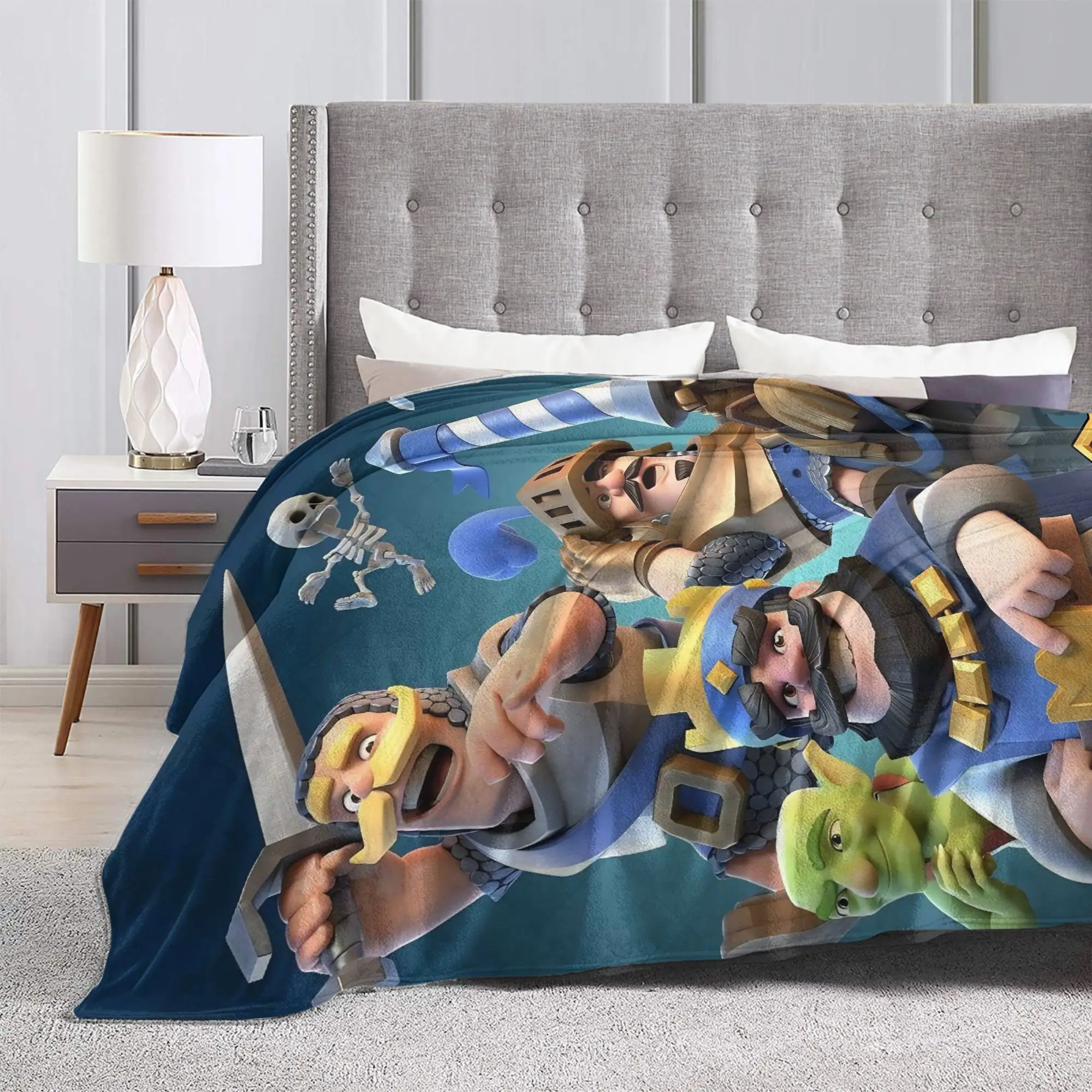 Clashes Game Royales بطانية الفانيلا الخريف/الشتاء تنفس لينة رمي البطانيات للمنزل غرفة نوم الفراش يلقي