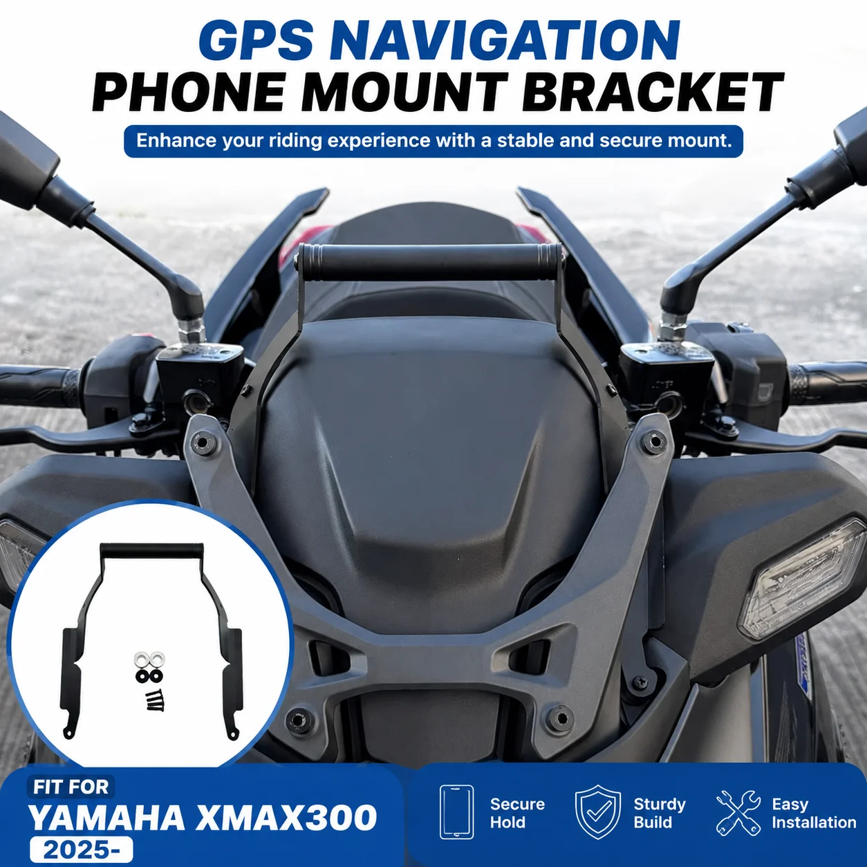 

Suitable for Yamaha XMAX 300 X-MAX 300 2025- Mobile Navigation Stand 22MM Motorcycle Navigation Stand