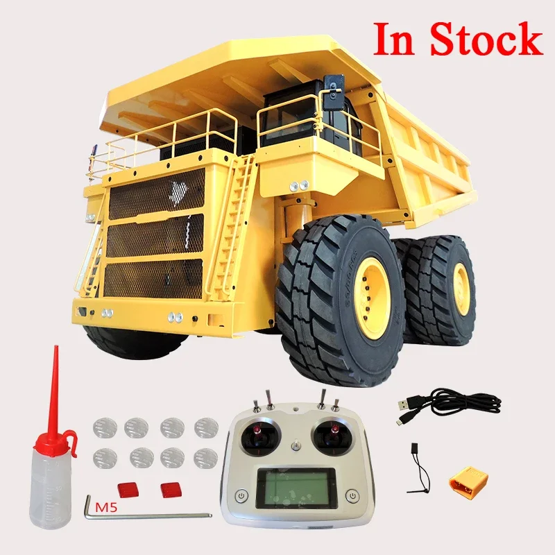 JDM-118F 1/14 Heavy Hydraulic Mine Truck Model RC Full Metal Dump Truck Construction Machinery Model Toys