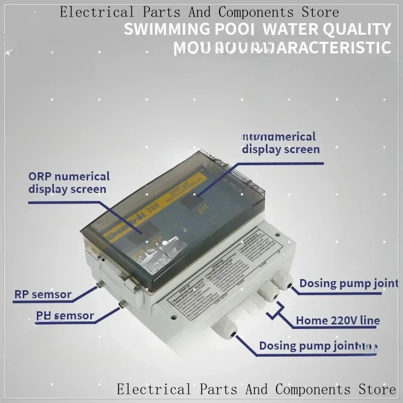 Swimming Pool PH ORP Metering Pump System, Quality Controller, Chlorine Gas Distributor, Real-2024