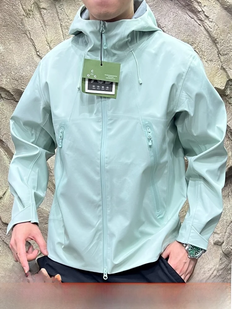 

High-End All-Weather Softell Jaet Men's Women's Commute Outdoor Windproof Waterproof Polyester Fiber Stand Fit Coat