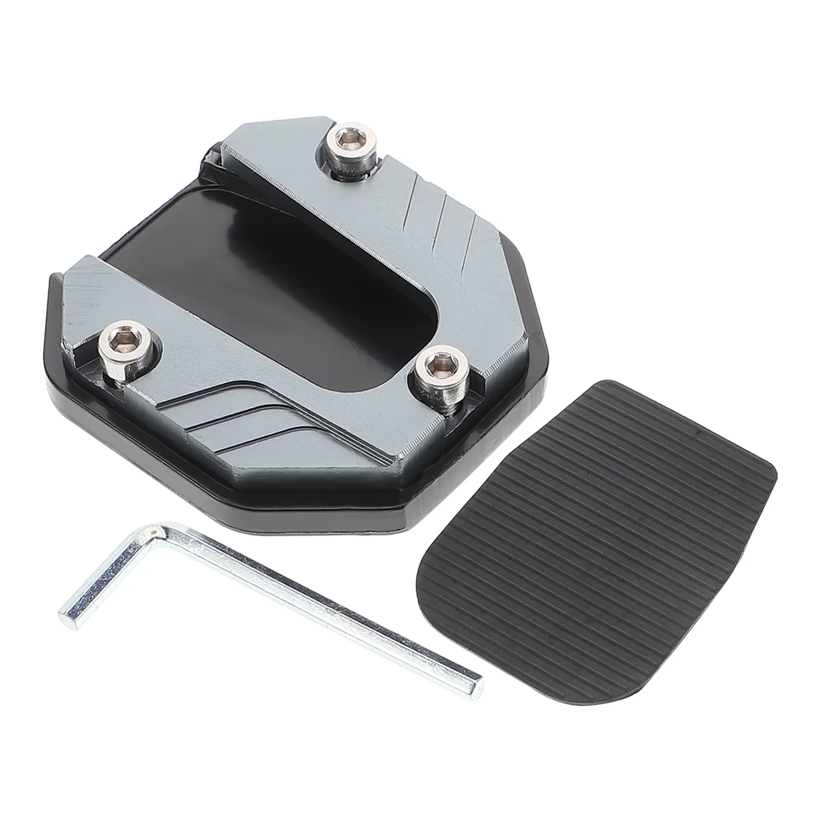 

Universal Aluminum Alloy Motorcycle Kickstand Pad Side Stand Extension Anti-Slip Stable Support Motorcycle Footrest Protection