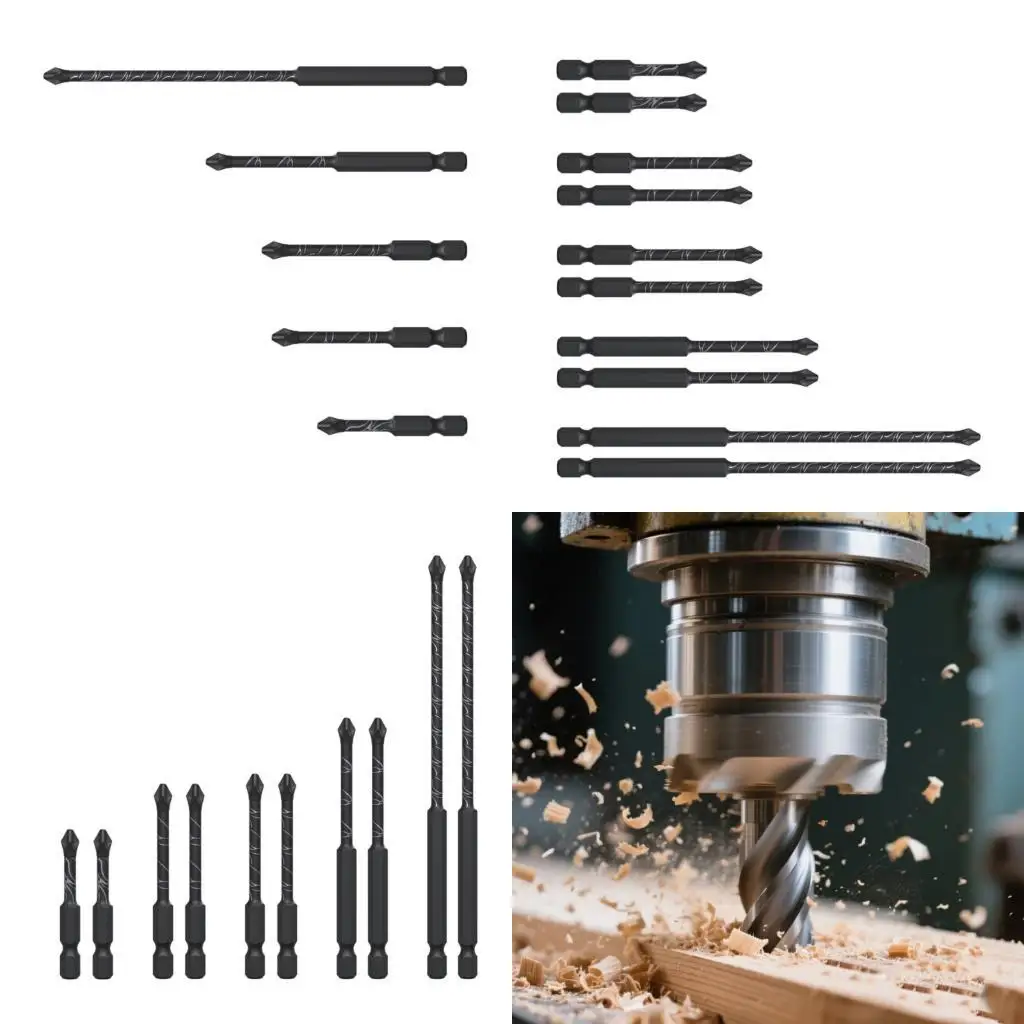 

652F MultiSize Crosses Screwdriver Bit Steel Bit with Secure Grip Texture