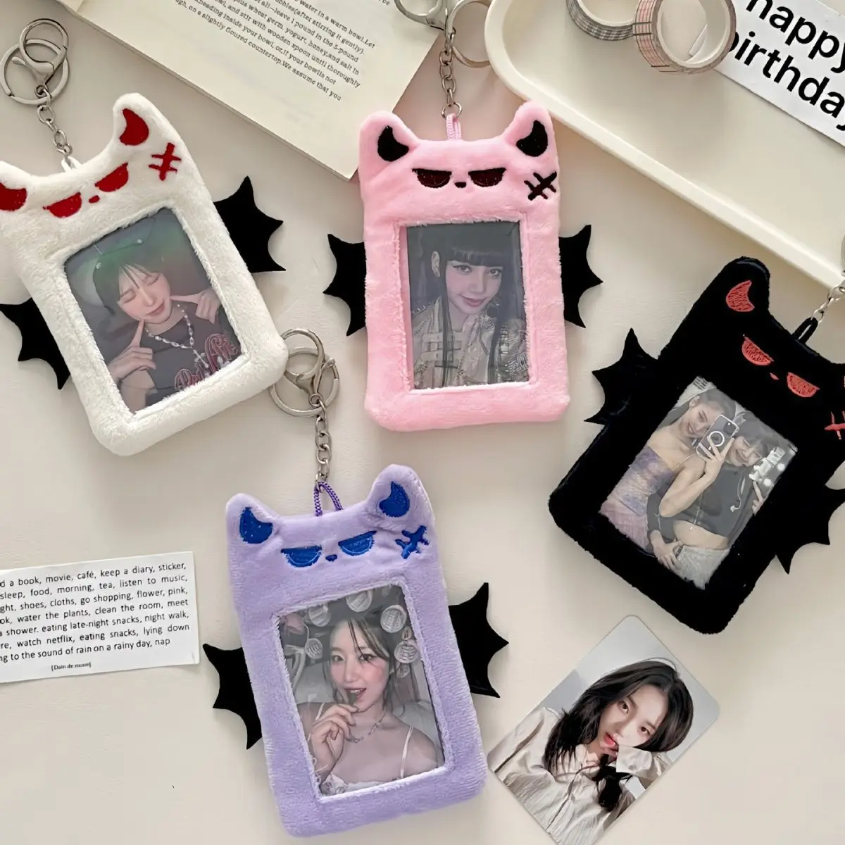 

Плюшевый рукав для карты «Летучая мышь-демон» Polaroid Guka, рисовая карта, дисплей доступа к автобусу, набор подвесных карточек