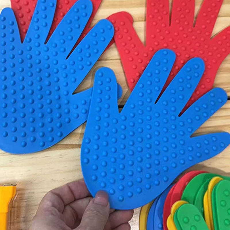 Hand And Feet Games Set Exercise Mat Coordination Play Spot Markers Stepping Stones Obstacle Course Sensory Integration Training