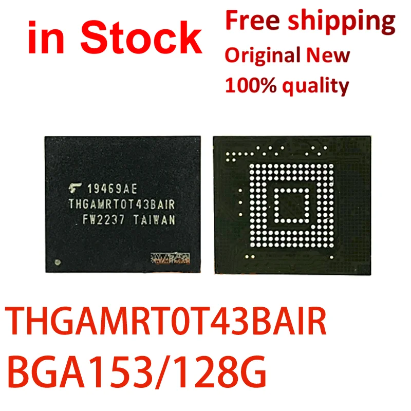 (1 piece)100% New THGAMRT0T43BAIR 128G BGA153 EMMC Version 5.1 Memory IC chipset