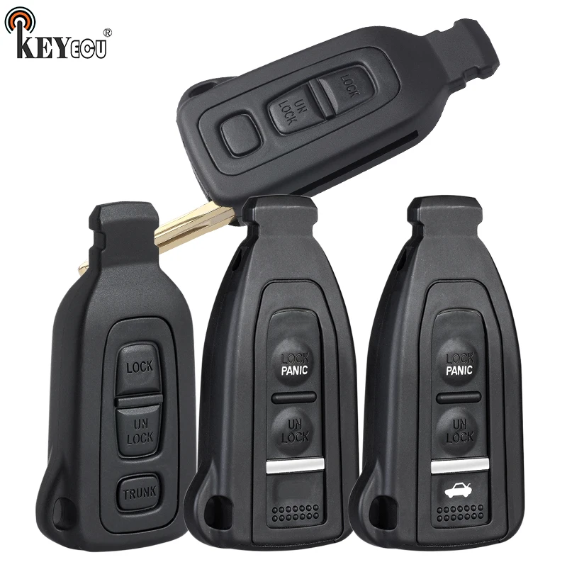 KEYECU  for Lexus LS430 2003 2004 2005 2006 FCC ID: HYQ12BZE 2 / 3 Buttons Replacement Remote Key Shell Case Fob