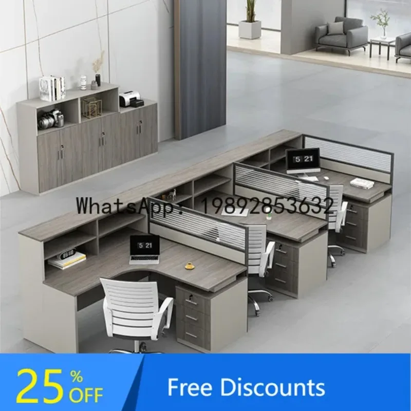 Z5 Innovative Employee Desk Staff Office Desk and Chair Set Simple Modern 4/6 Person Booth
