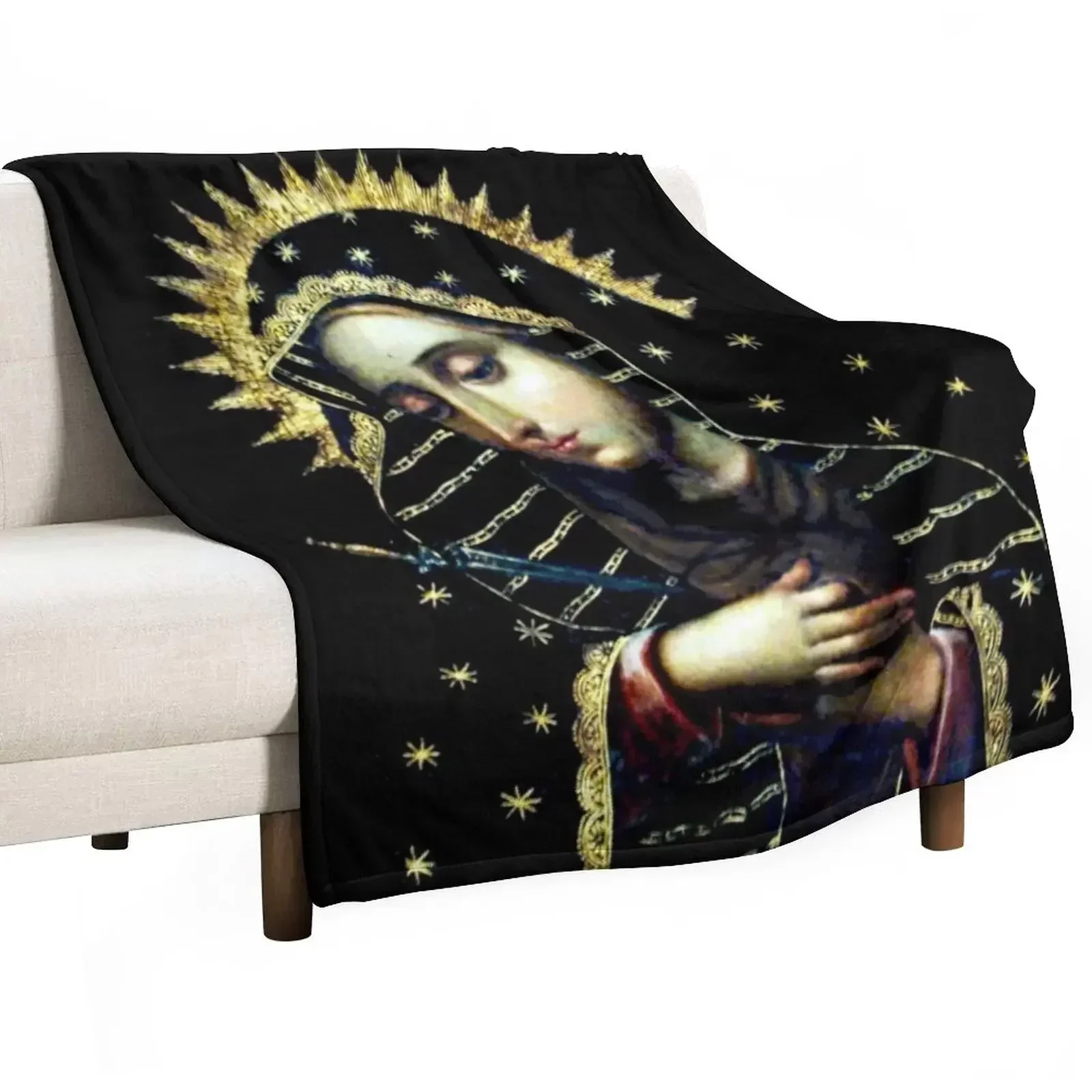 

Virgin Mary Throw Blanket heavy to sleep warm winter Bed covers Sofa Throw Blankets